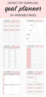 Goal Planner Goal Setting Goal Tracker Daily Planner Etsy Goals Planner Planner Goal Tracker