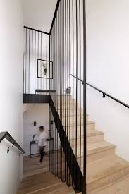 Paired with the right accessories, rod railing is simple to install on level surfaces or at an angle along stairways. Floor To Ceiling Metal Rod Guardrail For Stairs Remodelproj Stair Railing Design Home Stairs Design Stairs Design Modern