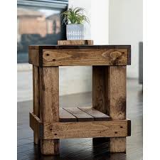 Landmark Pine Wood End Table In 2020 Wood End Tables Farmhouse End Tables End Tables