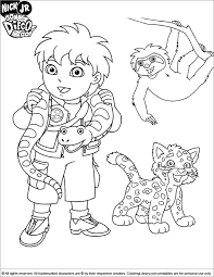 Pick up your colored pencils and start coloring right now! Diego Go Coloring Pages Coloring Home