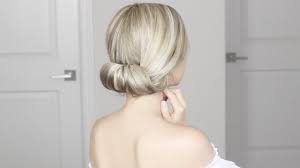 A chignon hairstyle is a twisted updo that rests at the back of the neck. How To Easy Bun Tutorial Perfect For Work Prom Weddings Youtube