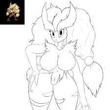 g4 :: Lopunny x Zoroark Fusion doodle by Grey_Scarborough