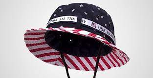 Top Headwear Cotton Twill America Bucket Hat W Usa Flag Mens Bucket Hats In 2019 Hats Bucket Hat Mens Bucket Hats