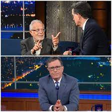 JUST ONE WORD: "NOPE." That's all it took for Robert Reich to bring Stephen  Colbert's show to a dead halt. When a glowing jobs report number flashed on  screen, the former Labor