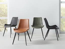 Gage Faux Leather Dining Chair Arhaus Faux Leather Dining Chairs Dining Chairs Leather Dining Chairs