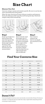 Chuck Taylor Size Chart