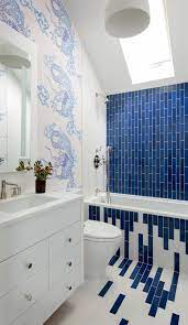 What is it about this blue color palette forour clifton virginia project?! 24 Creative Blue And Green Tiled Bathrooms Best Tiled Bathroom Ideas
