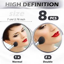 Yalikop 8 Pcs Portable Folding Compact Mirror Bulk with 1X 2X Magnification  Double Sided Mini Travel Makeup Mirror for Women Bridesmaid Gifts(Silver) :  Amazon.co.uk: Home & Kitchen