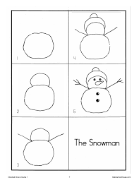 Directed Drawing Snowman Preschool Drawing Ideas Toddler Drawing Directed Drawing Kindergarten
