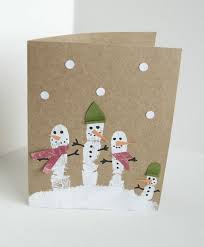 Kindern Weihnachtskarten Basteln Fingerabdruck Schneemanner Kleinkinder Basteln Weihnachten Selber Basteln Weihnachten Weihnachtskarten Selber Basteln