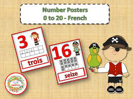 Number Anchor Charts 0 To 20 With Ten Frames Pirates French Les Nombres
