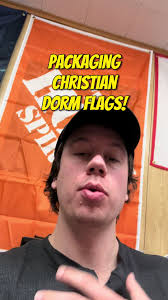 Packaging some Christian Dorm Flags!! #christiantiktok #spreadthegospel✝️😇  #jesuslovesyou