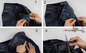 If the pants, etc., are still too small, repeat with a bigger hanger. How To Enlarge Jeans At The Waist And Hips Sewing For A Living