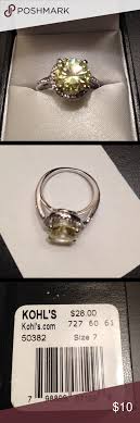 Lemon Lime Citron Colored Gem Ring Costume Jewelry Bling Ring Lemon Lime In Color Not Yellow But Not Chartreuse I D Cal Kohls Jewelry Colored Gems Gem Ring