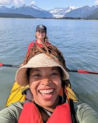 I'm kayaking back to regular life 😩🚣🏾 I am returning refreshed. I got to  see glaciers up close, kayak in their shadows, go fishing, take in fresh  air that is in the