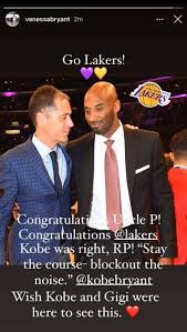 Комментариев — vanessa bryant 🦋 (@vanessabryant) в instagram: Vanessa Bryant Wishes Kobe And Gigi Were Here To See Lakers Win Title Los Angeles Times