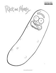 Pastel goth cute and creepy coloring book: Pickle Rick Rick And Morty Coloring Page Super Fun Coloring