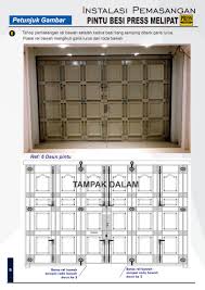 Sistem partisi dan penyekat ruangan. Cara Pengukuran Gawang Pemasangan Pintu Besi Press Pintu Besi Press Melipat