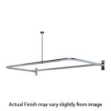 D Shaped Shower Rod W Ceiling Support A U Rod With An Extra Rod For Stronger Support Available In Al Shower Rod Shower Curtain Rods Kid Room Decor
