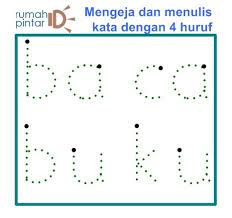 Belajar menulis kata kata untuk anak anak dengan mudah. Belajar Mengeja Dan Menulis Dasar Dengan 4 Huruf Rumah Pintar