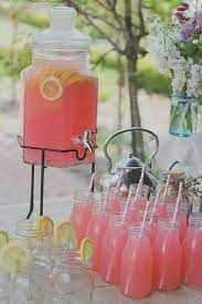 Pink Lemonade For Bridal Or Baby Shower Verlobungsfeier Ideen Rosa Getranke Tischdekoration Gartenparty