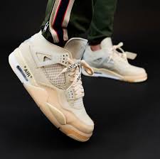 Off white iphone wallpaper by blckmvic in 2020 iphone wallpaper. Detailed Pictures Of The Off White X Air Jordan 4 Sail Grailify
