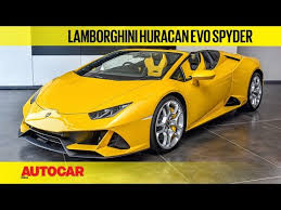 Lamborghini india imports the cars and sells them off the shelf. Lamborghini Huracan Evo Spyder Price Walkaround First Look Autocar India Youtube