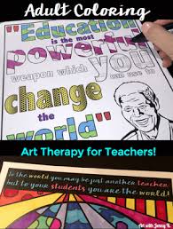Flowers are there to compliment her beauty at the background. Adult Coloring Art Therapy For Teachers