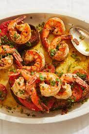 Tomato Toast With Buttered Shrimp Recipe Recipe Buttered Shrimp Recipe Nyt Cooking Cooking Seafood