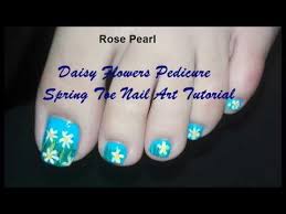 Pink orchids with all their sophistication and grace lying on your beautifully pedicured and baby pink manicured nails. Daisy Flower Pedicure Nail Art For Spring Toe Nail Art Tutorial No Tools Nail Art Design Youtube