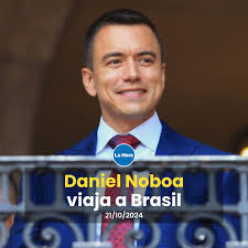 El presidente Daniel Noboa viajará a Brasil los días 22 y 23 de octubre de  2024 🗓. También se reunirá con el exalcalde de Nueva York 🗽, Michael  Bloomberg.🧐 ¿Cuál es el