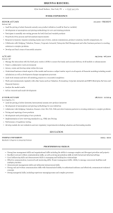 actuary resume sample mintresume