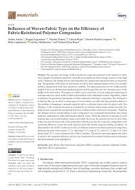 PDF) Influence of Woven-Fabric Type on the Efficiency of Fabric-Reinforced  Polymer Composites