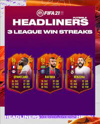 Karim benzema is back with another special fut card. Fut Bible Ø¹Ù„Ù‰ ØªÙˆÙŠØªØ± Headliners Update February 14th Dayot Upamecano Rafinha Karim Benzema Headliner Items Currently On 3 Consecutive Wins 4 League Win Streak Achieved For Martin Hinteregger The