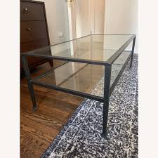 Check out how my pottery barn knockoff coffee table turned out! Pottery Barn Iron Glass Coffee Table Aptdeco