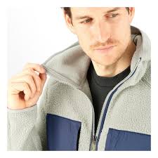 Salomon Essential Warm Teddy Hellgrau und Dunkelblau: Fleece-Modell für  Herren