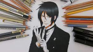 Tell the devil 「black butler」. Speed Drawing Sebastian Michaelis Black Butler Kuroshitsuji Youtube