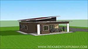 Bagi anda yang inginkan desain rumah 3 bilik 2 blik air, saya. Pelan Rumah B1 16 Pelan Rumah Banglo Setingkat 3 Bilik 1 Bilik Air Youtube