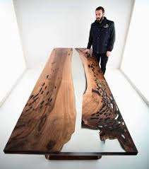 Walnut And Resin Table By Burak Ozen Design Designbunker Walnut Resin Table Dining Manufacture Manu Resin Furniture Wood Resin Table Wood Table Design