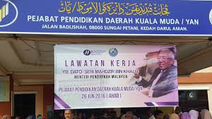 Menggunakan keseluruhan sekolah kebangsaan tanjong keramat yang berpindah ke. Mahdzir Khalid Pa Twitter Lawatan Ke Pejabat Pendidikan Daerah Kuala Muda Yan Di Sungai Petani