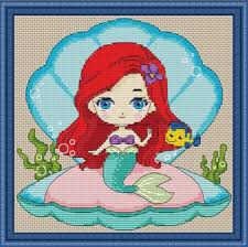Modern cross stitch pattern with mermaid scales heart and mindfulness quote is ready for your stitching! Mermaid Cross Stitch Pattern Embroidery Patterns By Les Petites Croix De Lucie