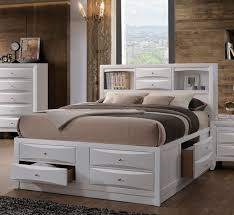 Aside from the drawers on the base, the headboard is also equipped with enough spaces to store this bed features a minimalist aesthetic with maximum storage. Acme Furniture Ireland 21710f Full Bed With Storage White Furniture Home Kitchen Rayvoltbike Com