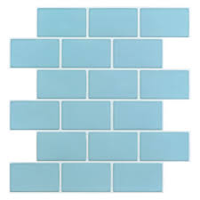 Subway tile can give a kitchen a classic vibe in a snap. Amazon Com Longking Light Blue Subway Tiles Peel And Stick Backsplash Stick On Tiles Kitchen Backsplash Pack Of 5 Thicker Design Home Kitchen
