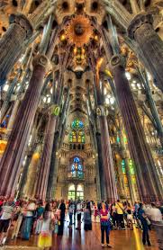 La Sagrada Familia Interior In Barcelona Spain La Sagrada Familia Barcelona Spain Gaudi Architecture