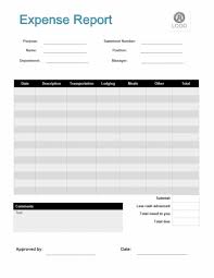 Business Travel Expense Report Form Sample Forms Template Free