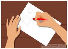 Find high quality pencil, all png clipart images with transparent backgroud can be download for free! Art Supplies Clipart Hand With Pencil Drawing Or Writing On Paper Clipart Classroom Clipart