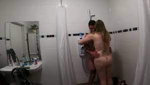 Mom joins son in shower