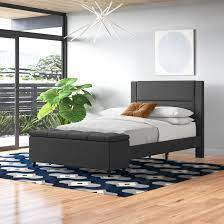 Platform beds usually have a low profile design with a latticed raised base to so a full size platform bed is also known as a double bed. Ebern Designs Schreffler Upholstered Low Profile Storage Platform Bed Reviews Wayfair