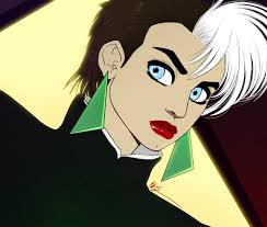 Her hair retained the white stripe but was more flowing and glamourous. Uzivatel Dreadful Exmile Na Twitteru Y All Know I M Always Keen On Short Hair But Rogue With Pigtails Is Just Rogue Xmen
