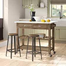 Nova microdermabrasion rolling wood kitchen island storage trolley utility cart rack w/storage drawers/baskets dining stand w/wheels countertop (wood) (wood top) 4.3 out of 5 stars. Farmhouse Rustic Kitchen Islands Carts Birch Lane